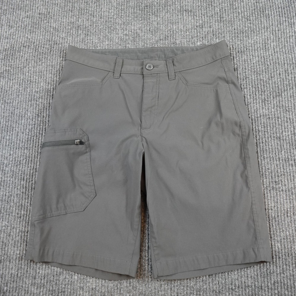 Eddie Bauer Cargo Shorts Mens 32 Gray Nylon Spandex 10 In Inseam Stretch Travel